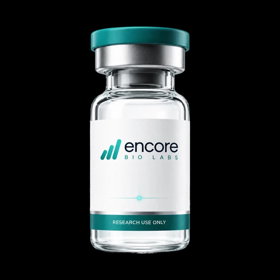 Encore Bio Labs research vial with a blank material label